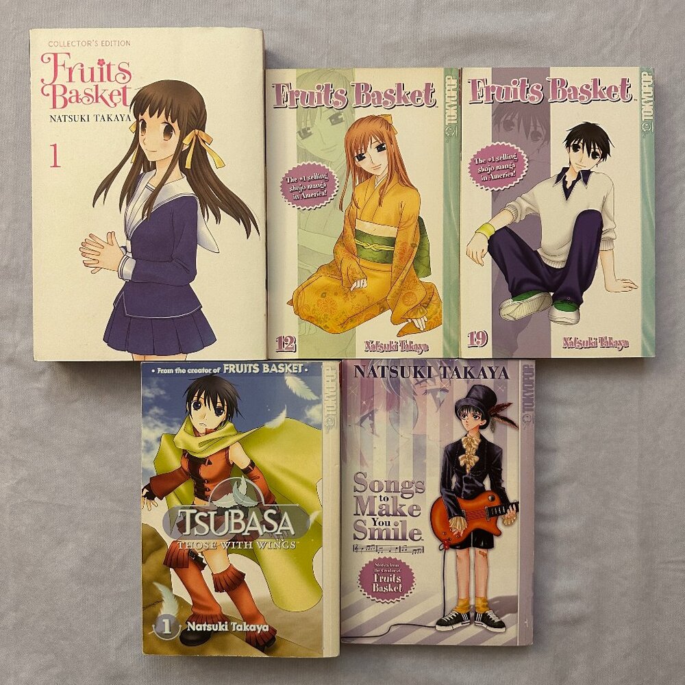 5 pc Natsuki Takaya Fruits Basket and Other Manga Books Bundle